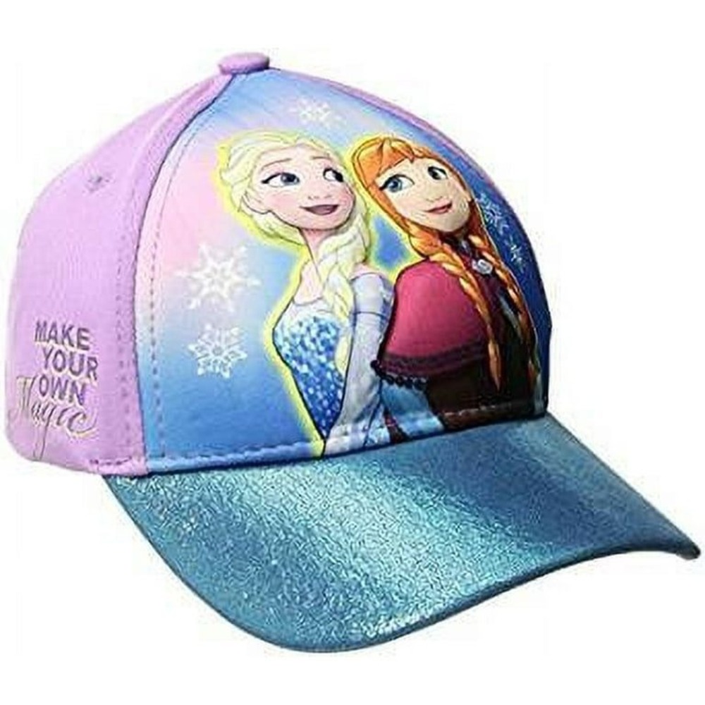 Disney Frozen Elsa Anna‎ little Girls Baseball Cap Purple Glitter Brim Magic Hat